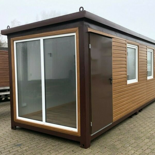 Tonnelle de jardin en conteneur Living 6x2,40 mètres en design bois